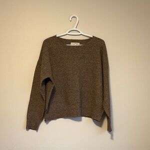 Elegant Brown Crew Neck Sweater